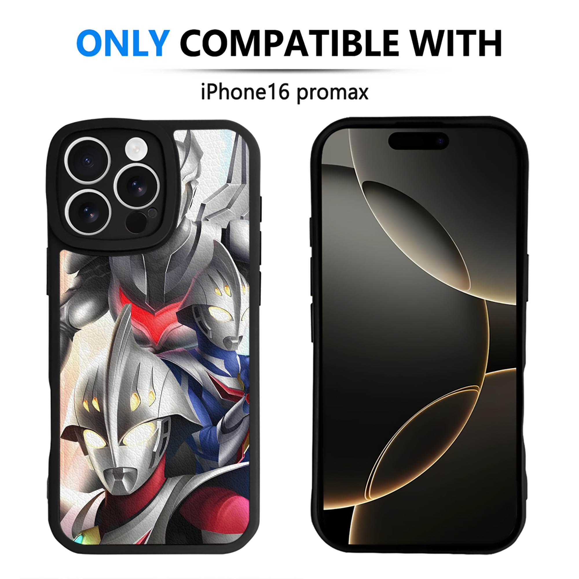 （画像用） ウルトラマン Ultraman 【iPhone 16シリーズ対応】シリコンスマホケース（レザー調） 材質：シリコン